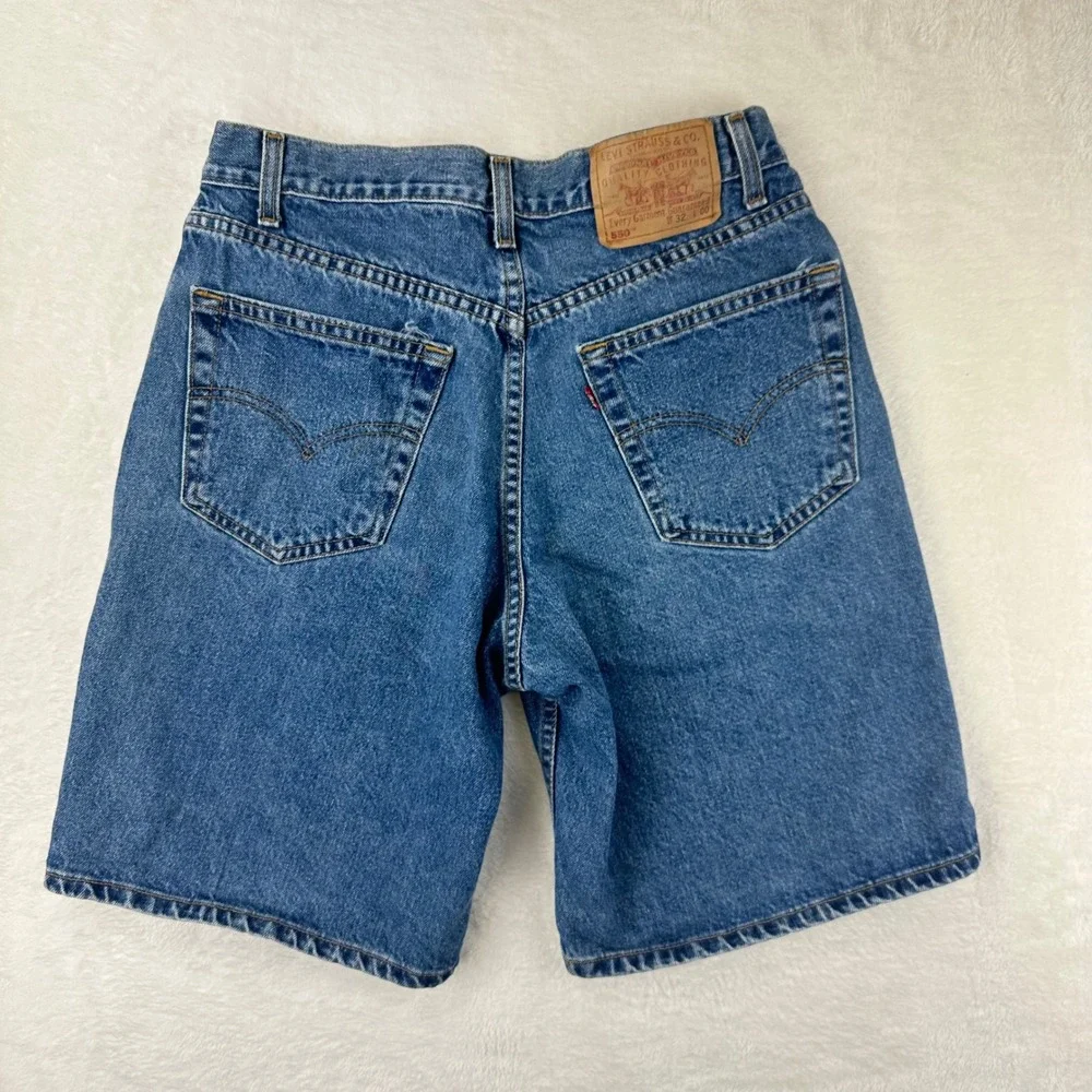 Levi's Jean Shorts Mens 550 Relaxed 32 Blue Denim VTG 90s Vintage Cotton